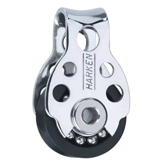 Harken 405 16mm Single Micro Dinghy Sailboat Fixed Block With Becket - Stainless Steel - Pacific Sailboat Supply