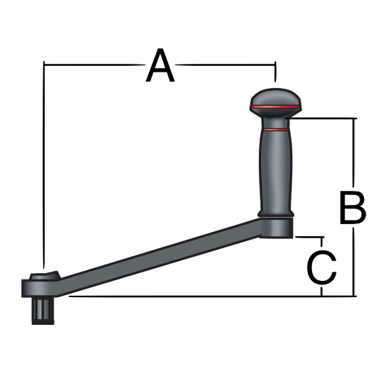 Harken B10AP 10" Single Grip Aluminum Non-Locking Winch Handle - Pacific Sailboat Supply