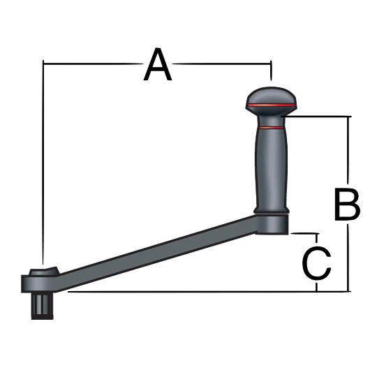 Harken B8ASGLP 8" Low-Profile Speedgrip Locking Aluminum Winch Handle - Pacific Sailboat Supply