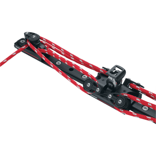 Harken E2730 27mm Single Sheave Midrange CB Traveler End Controls With Becket - Pacific Sailboat Supply