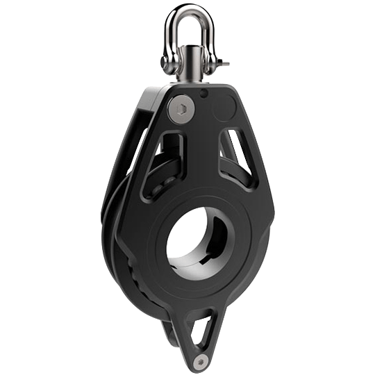 Lewmar 29901814BK 80mm Single Racing Block With Becket - Pacific Sailboat Supply