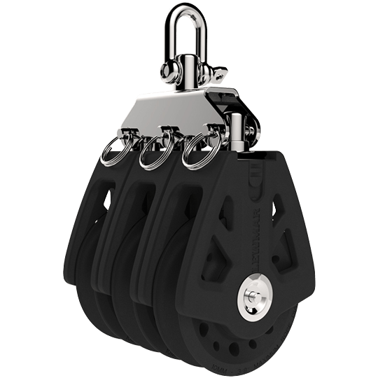 Lewmar 29925003BK 50mm Triple Synchro Sailboat Block - Pacific Sailboat Supply
