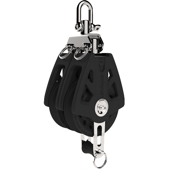 Lewmar 29925005BK 50mm Double Synchro Block With Becket - Pacific Sailboat Supply