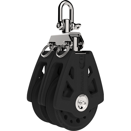 Lewmar 29926002BK 60mm Double Synchro Sailboat Block - Pacific Sailboat Supply
