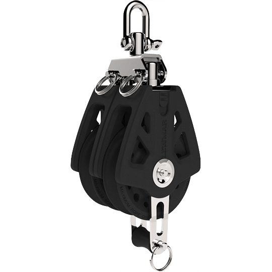 Lewmar 29926005BK 60mm Double Synchro Block With Becket - Pacific Sailboat Supply