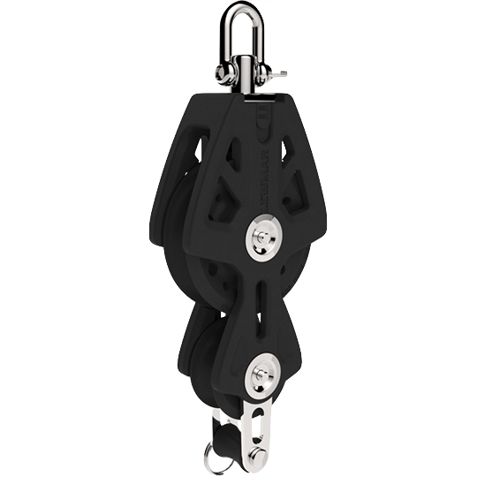 Lewmar 29926034BK 60mm Synchro Fiddle Block With Becket - Pacific Sailboat Supply