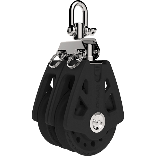 Lewmar 29927202BK 72mm Double Synchro Block - Pacific Sailboat Supply