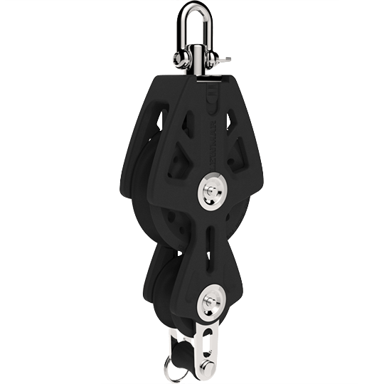 Lewmar 29927234BK 72mm Synchro Fiddle Block With Becket - Pacific Sailboat Supply