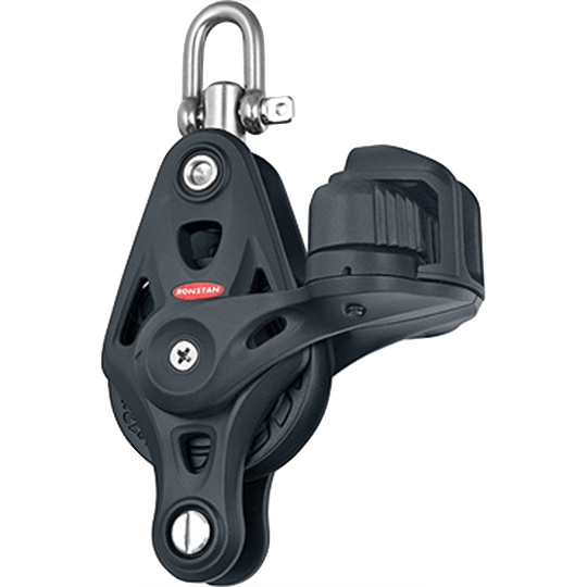 Ronstan RF64130 60mm Core Series Single Block With Cam Cleat And Becket - Pacific Sailboat Supply