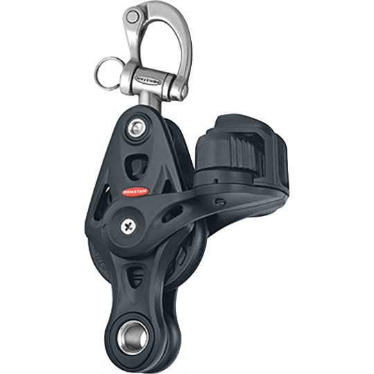 Ronstan RF64523 60mm Fiddle Core Series Block With Snap Shackle And Cam Cleat - Pacific Sailboat Supply