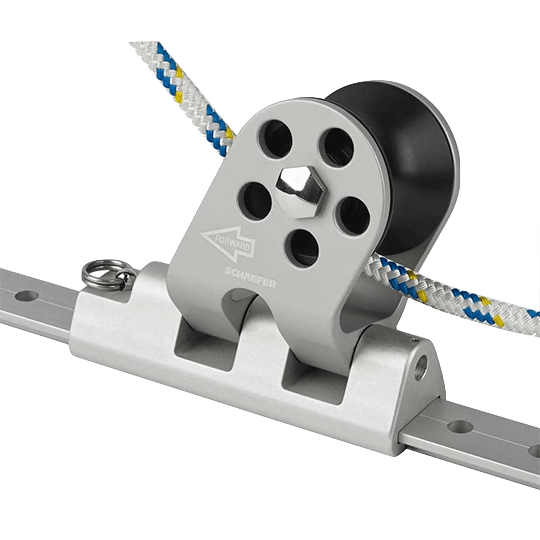Schaefer Twin Genoa Lead Block 32-58 for 1 1/4" Track - Pacific Sailboat Supply