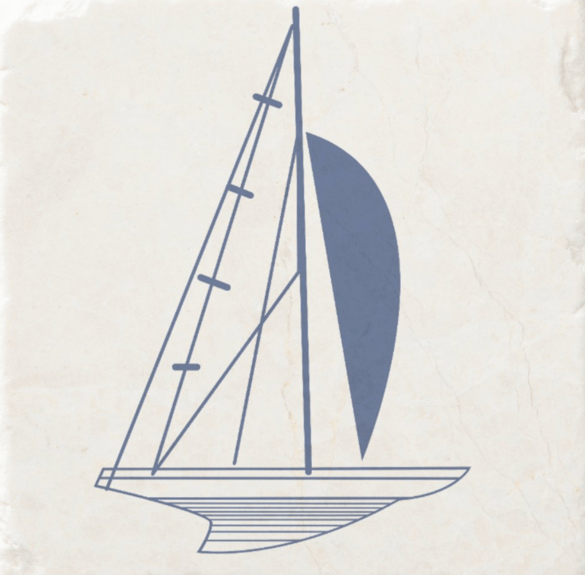 2 Pacific Sailboat Supply Marble Coasters - Pacific Sailboat Supply