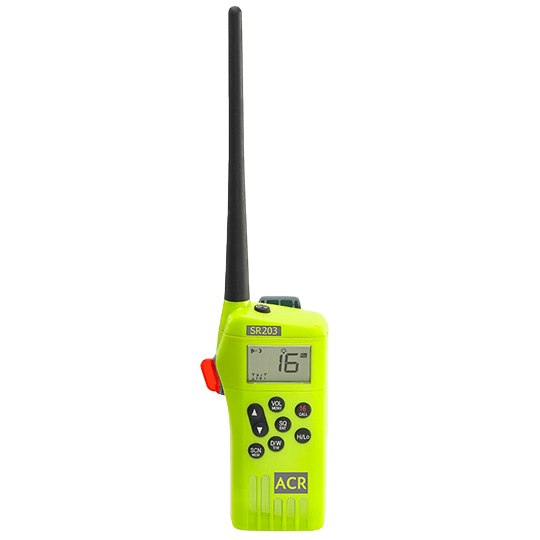 ACR SR203 VHF Handheld Radio with Charger - Pacific Sailboat Supply