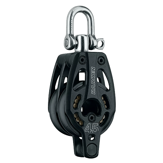 Harken 3394 45mm Black Magic Double Block with Becket - Pacific Sailboat Supply