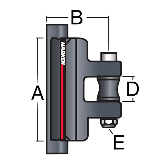 Harken 3814 13mm System AA Slider Battcar — Intermediate - Pacific Sailboat Supply