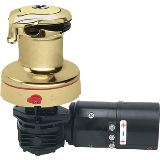 Harken 40 RWBBB 12V Radial Rewind Self - Tailing Bronze Electric Winch - Reverse Speed - Pacific Sailboat Supply