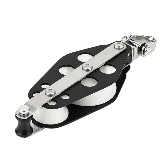 Schaefer 303 - 55 37mm 3 Series Aluminum Fiddle Block With Becket - Pacific Sailboat Supply