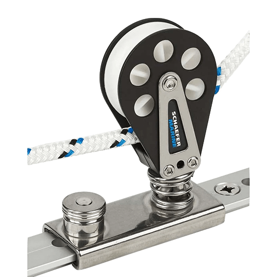 Schaefer 704 - 92 7 Series Aluminum Stand - Up Genoa Lead Block For 1 1/4" T - Track - Pacific Sailboat Supply