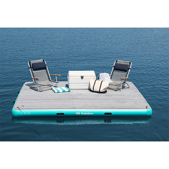 Solstice Watersports Luxe Inflatable Dock with Traction Pad and Ladder - 10' x 8' - Pacific Sailboat Supply