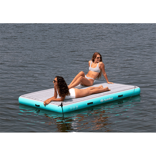 Solstice Watersports Luxe Inflatable Dock with Traction Pad and Ladder - 8' x 5' - Pacific Sailboat Supply