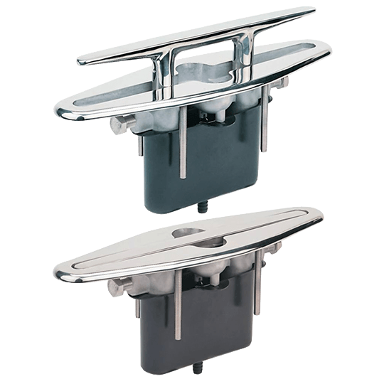 Accon Flush Mounted Pull-Up Deck Cleat 15" - Pacific Sailboat Supply