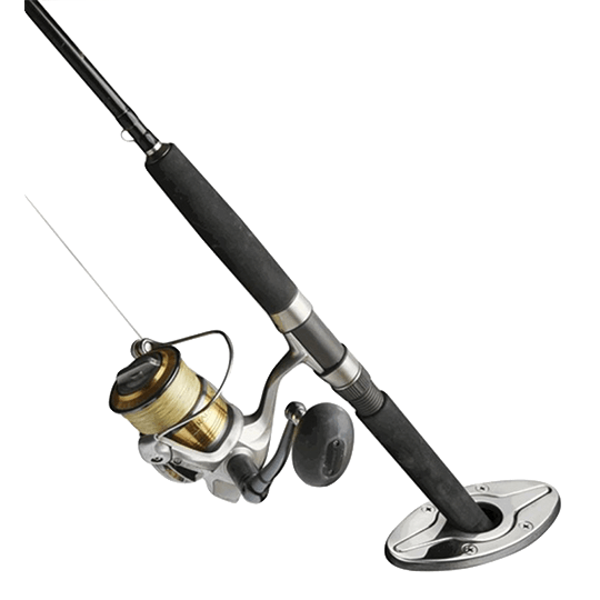 Accon Lift-Up Deck Cleat Fishing Pole / Rod Holder Combo 6" 0º-30º - Pacific Sailboat Supply
