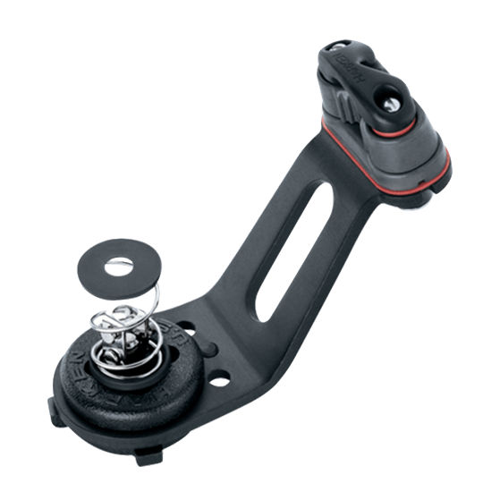Harken 144 Standard Tall-Arm Swivel Base With 150 Cam-Matic Cleat For Sailboat Mainsail Handling - Pacific Sailboat Supply