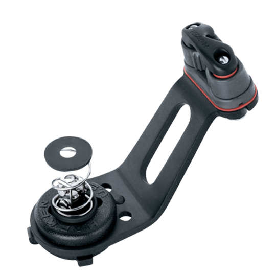 Harken 205 Low-Profile Swivel Base With 150 Cam-Matic Cleat For Sailboat Mainsail Handling - Pacific Sailboat Supply