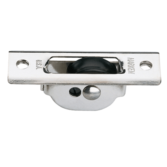 Harken 242 22mm Single Micro Sailboat Thru-Deck Exit Block With Stainless Steel Cover - Pacific Sailboat Supply