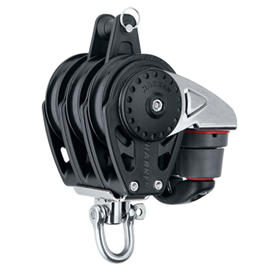 Harken 2618 57mm Triple Carbo Air Block With Cam Cleat And Becket - Pacific Sailboat Supply