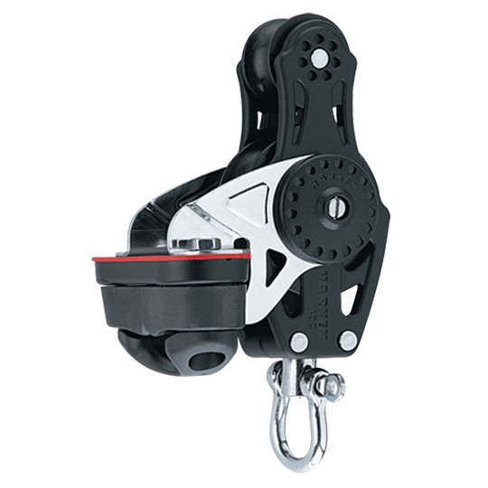 Harken 2623 57mm 2.25" Carbo Airblock Fiddle Sailboat Block With 150 Cam Cleat - Pacific Sailboat Supply