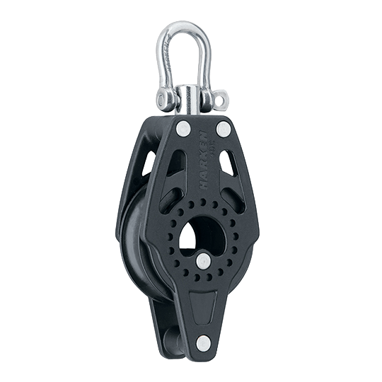 Harken 2637 40mm Single Swivel Sailboat Carbo Airblock With Becket - Pacific Sailboat Supply