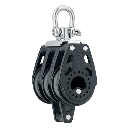 Harken 2641 40mm Triple Swivel Sailboat Carbo Airblock With Becket - Pacific Sailboat Supply