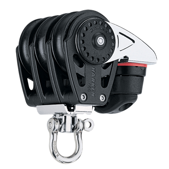 Harken 2647 40mm Triple Sailboat Carbo Airblock With Cam Cleat - Pacific Sailboat Supply