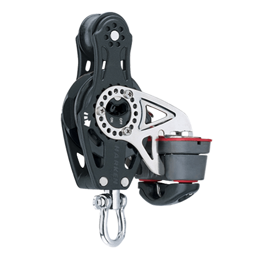 Harken 2675 57mm Carbo Airblock Fiddle Ratchet Sailboat Block With Cam Cleat - Pacific Sailboat Supply