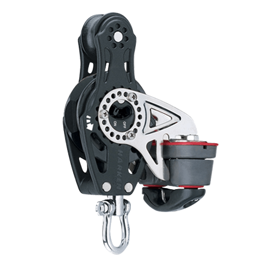 Harken 2696 75mm Carbo Airblock Fiddle Ratchet Sailboat Block With Cam Cleat - Pacific Sailboat Supply