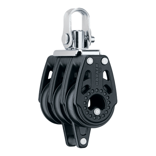 Harken 345 29mm Triple Small Boat Carbo Airblock Swivel Block With Becket - Pacific Sailboat Supply