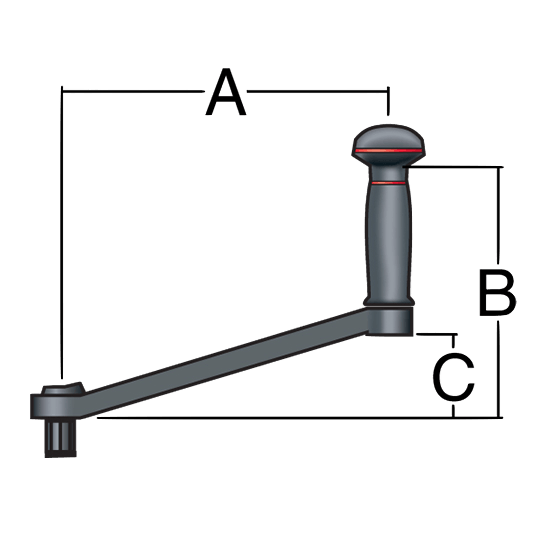 Harken B10HOT 10" Carbo Onetouch Locking Winch Handle - Pacific Sailboat Supply