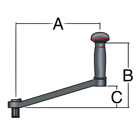 Harken B8ASG 8" Speedgrip Locking Aluminum Winch Handle - Pacific Sailboat Supply