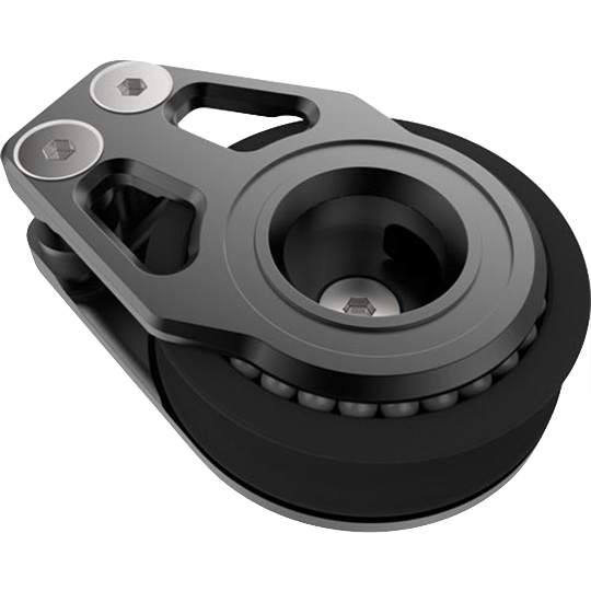 Lewmar 29906801BK 80mm Single Racing Footblock Pulley Racing Alloy