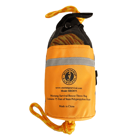 Mustang Survival Water Rescue Line / Rope Throw Bag 75' - Pacific Sailboat Supply